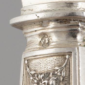 Fiskbestick, 34 delar, silver, Frankrike, omkring år 1900.