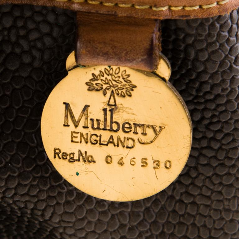 MULBERRY Vintage Scotchgrain Trout Satchel Bag.