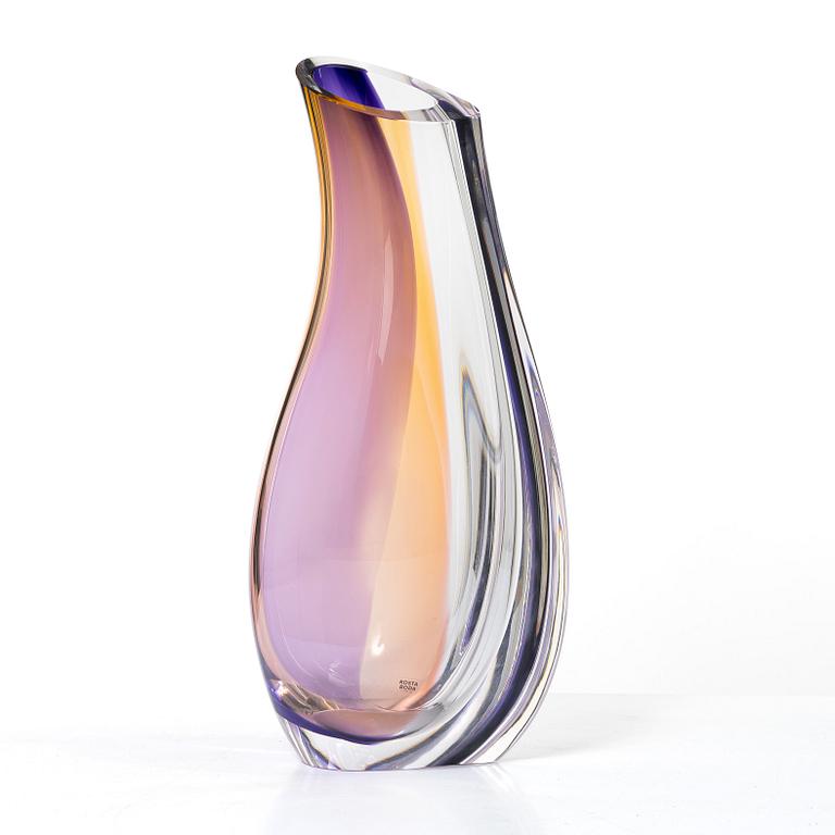 Göran Wärff, Vase, glass, "Orchid", Kosta Boda.