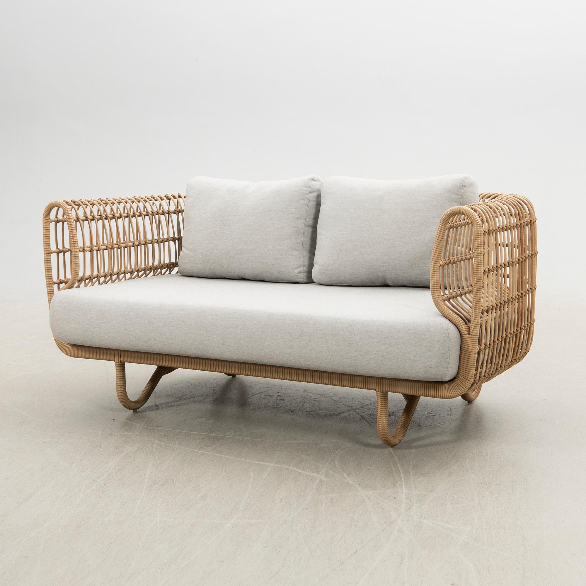 Johannes Foersom & Peter Hiort-Lorenzen (MDD), sofa, "Nest", for Cane-line, Denmark, contemporary.