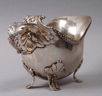 GRÄDDSNIPA, silver, rokokostil, importstämplar.