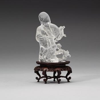 FIGUR, bergkristall. Sen Qing/tidigt 1900-tal.