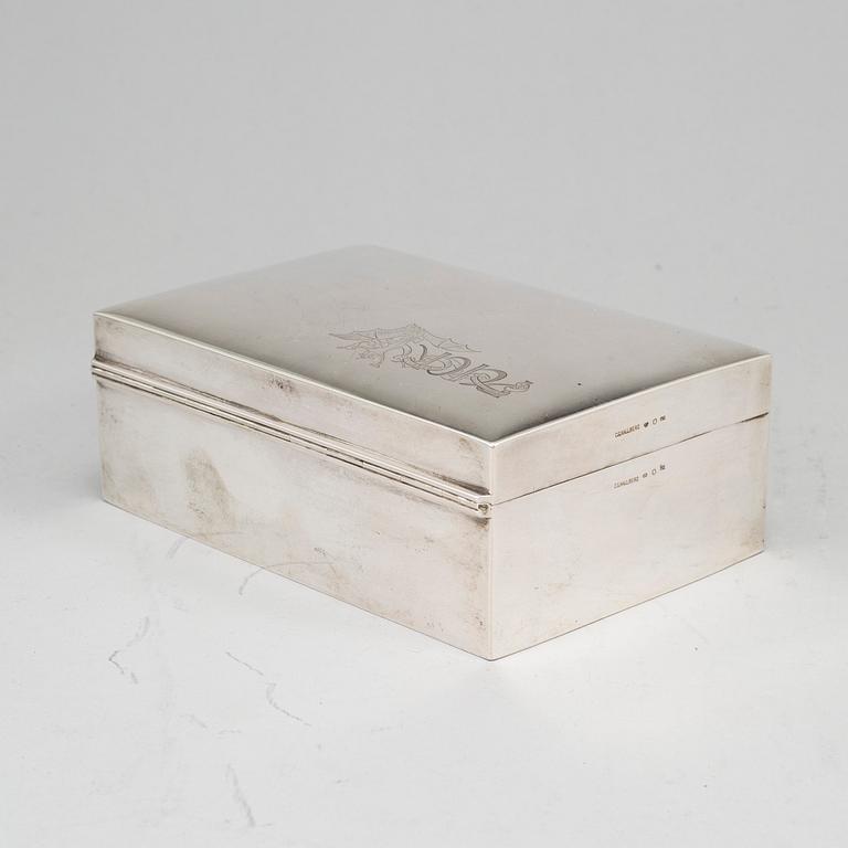 CG HALLBERG, a silver cigarr box, Stockholm, 1907.