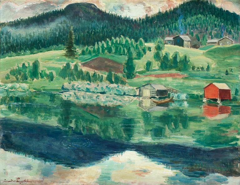 Leander Engström, "Byn Bångnäs vid sjön Vrollelite (Vilhelmina lappmark)".