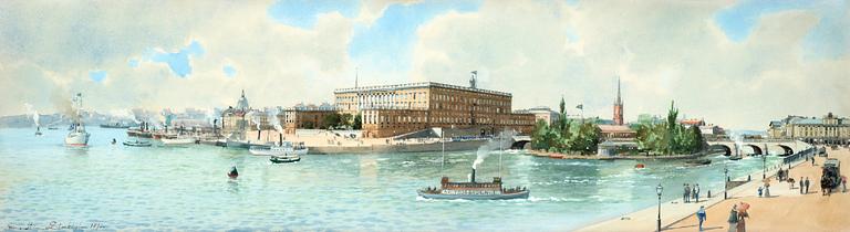 Anna Palm de Rosa, Utsikt mot kungliga slottet, Stockholm.