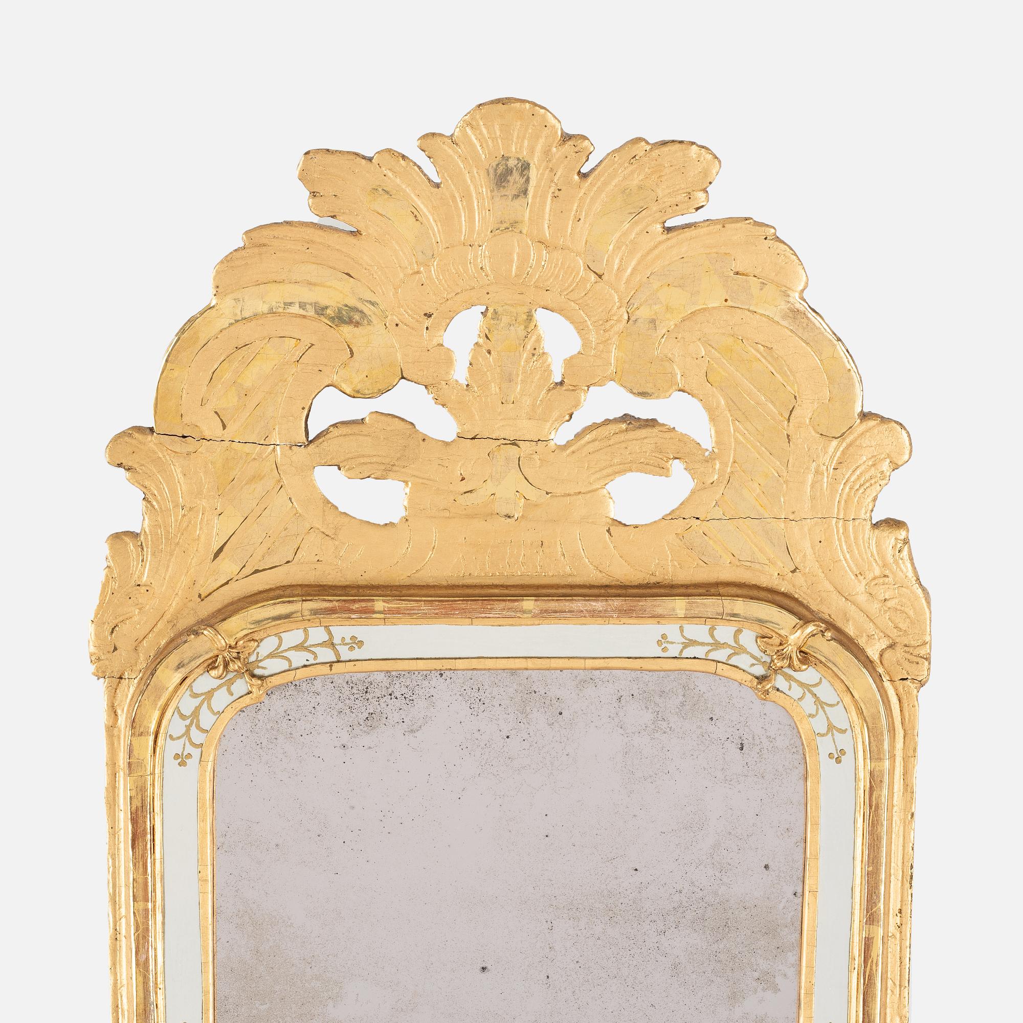 A Rococo mirror, second half of the 18th century.