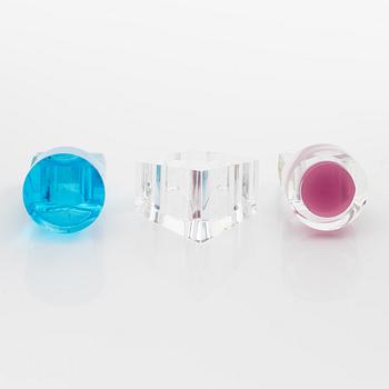 Siv Lagerström, three acrylic rings, 1970s.