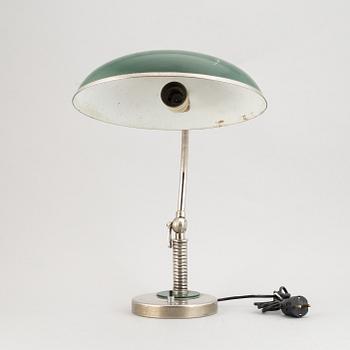 A metal table lamp from Böhlmarks, 1930s.