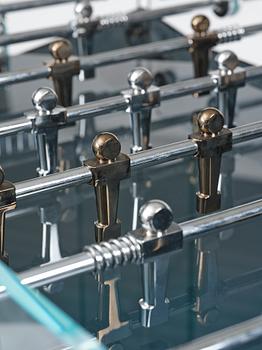 Adriano Design, foosball table, "Cristallino Classic", Teckell, Italy.