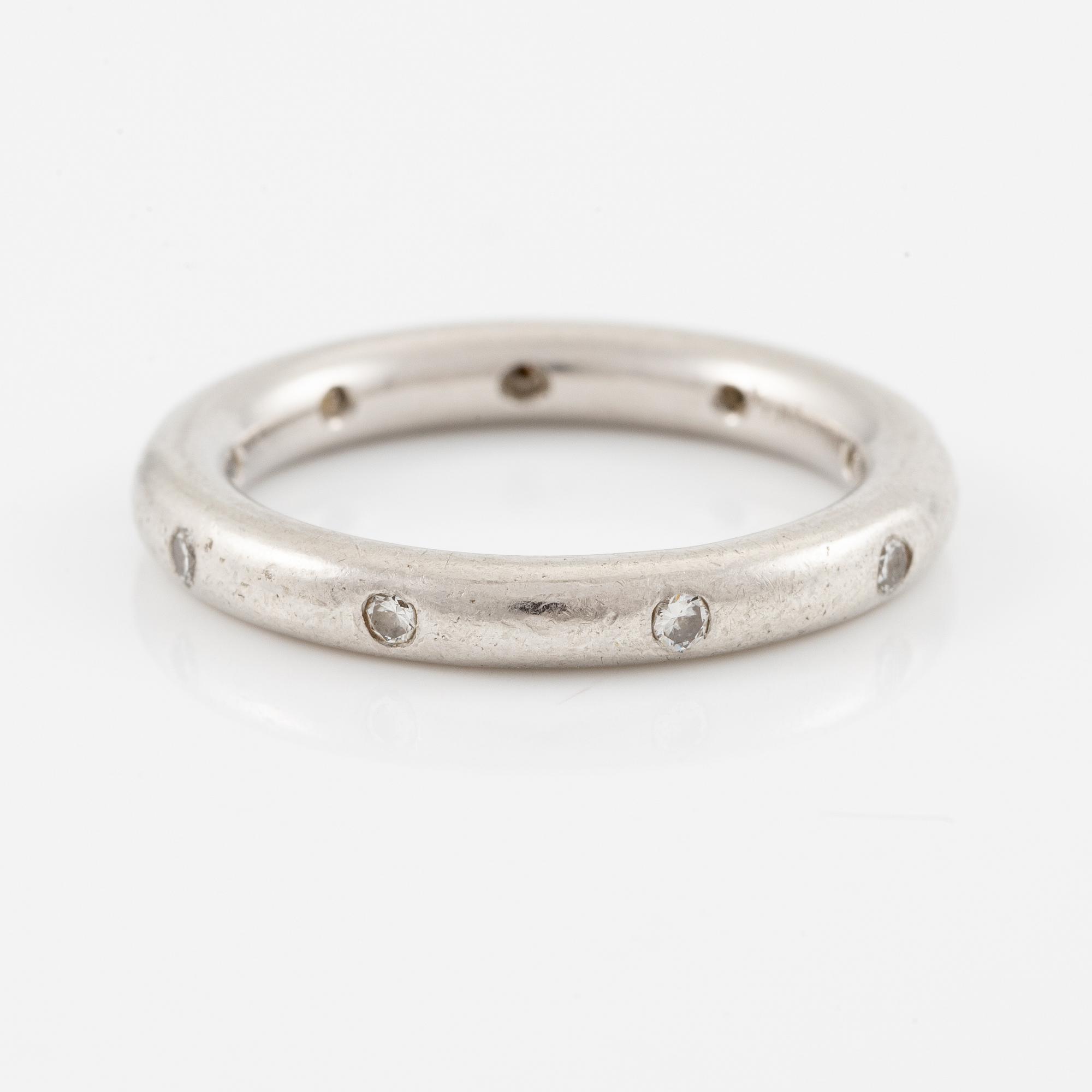 Ring, Stuart Moore, "Galassia Hard", platinum with brilliant-cut diamonds.