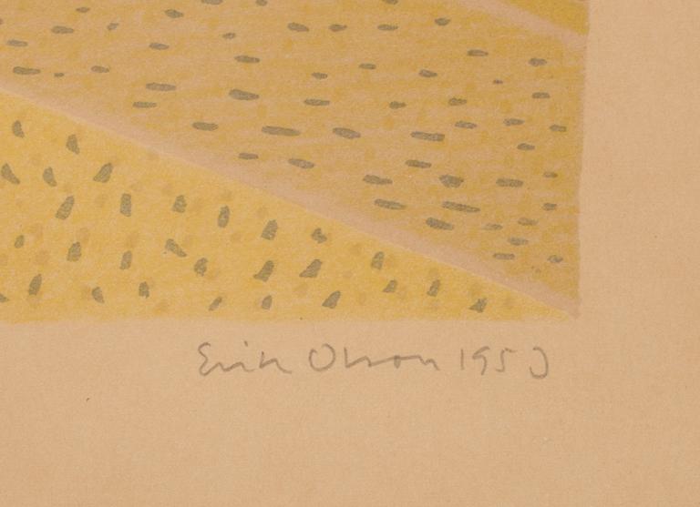 ERIK OLSON, färglitografi, signerad och daterad 1950, numrerad 54/160.