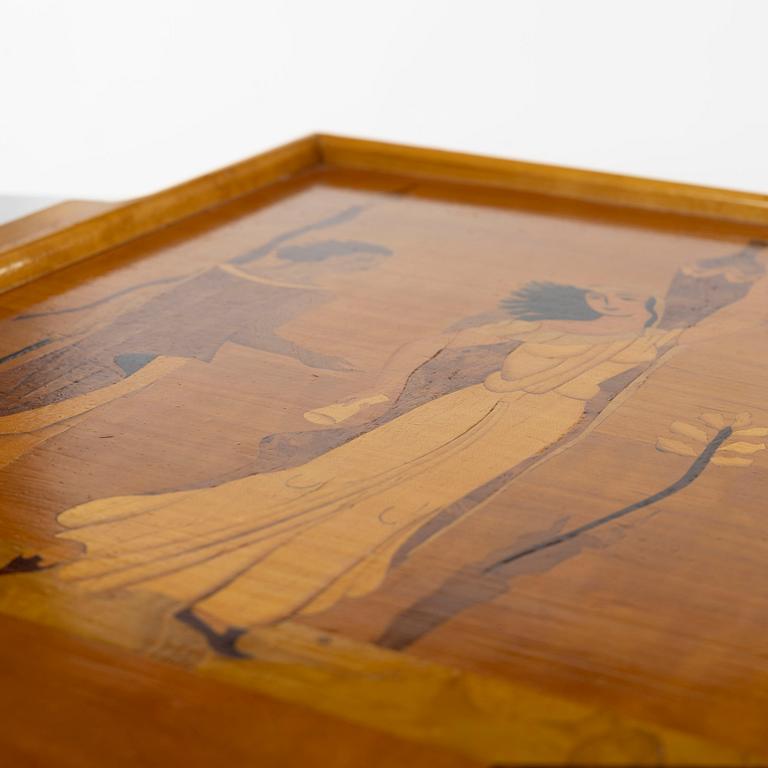 Birger Ekman, Tray, Mjölby Intarsia, 1940.