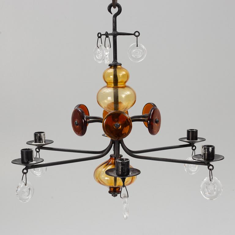 Erik Höglund, a chandelier, Boda Smide, second half of the 20th Century.