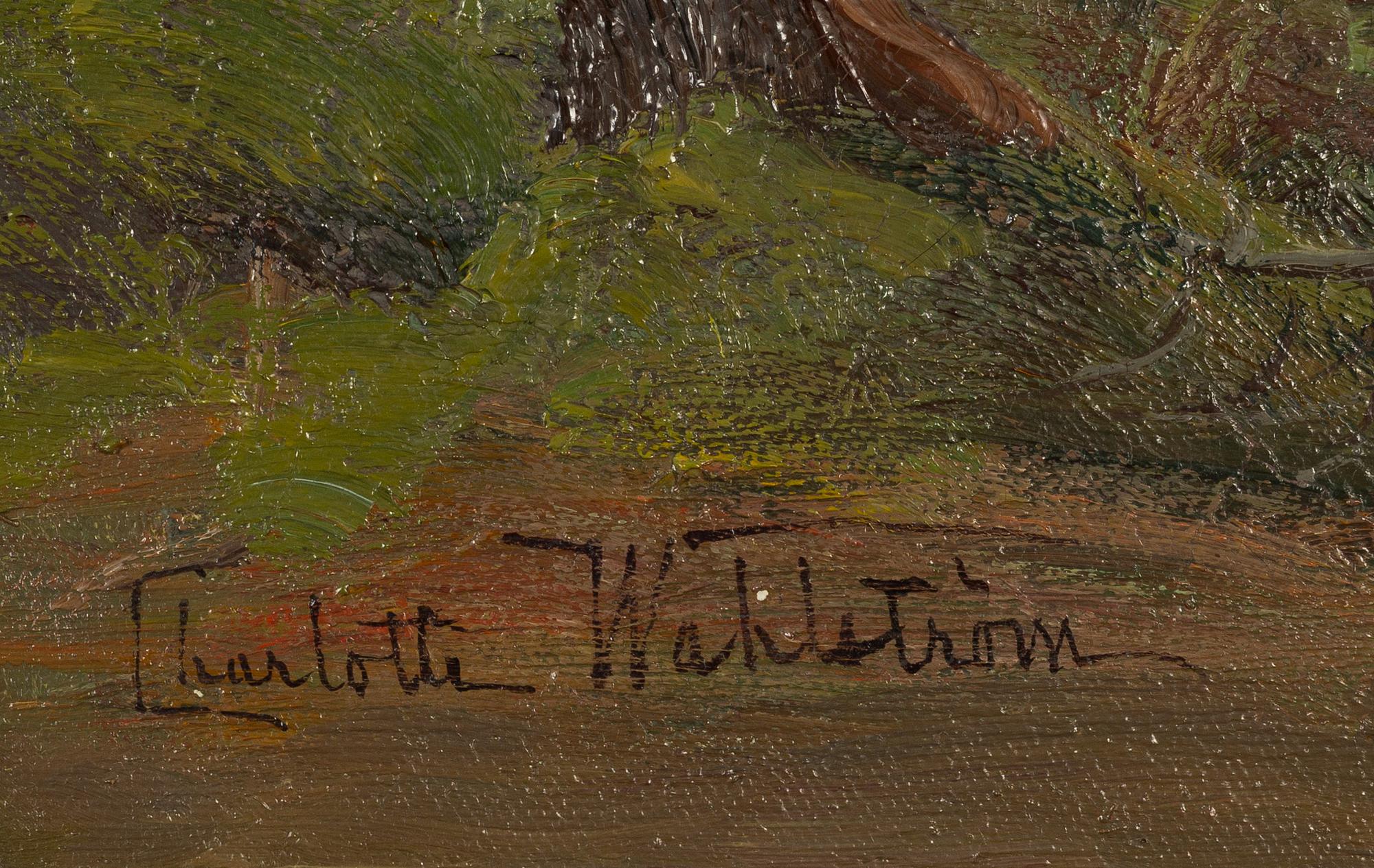 Charlotte Wahlström, olja på duk, signerad.