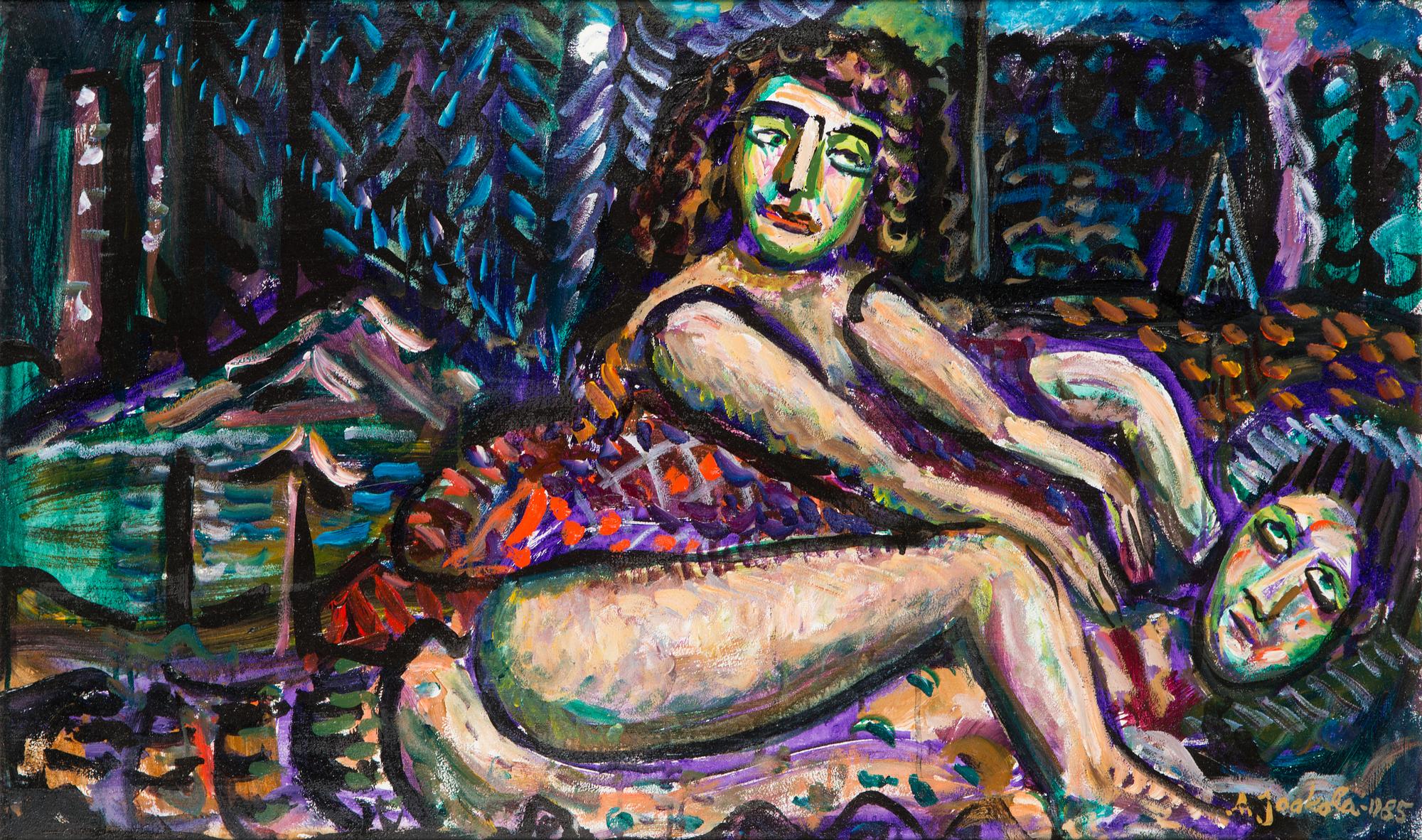 Alpo Jaakola, olja på pannå, signerad och daterad 1985.