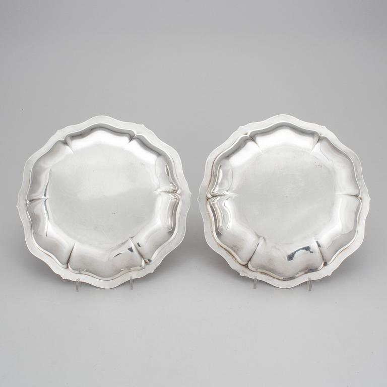 SKÅLAR, ett par, silver, K. Andersson, Stockholm, 1920. Vikt ca 1000 gram.