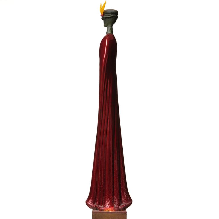 Kjell Engman, a unique glass sculpture 'Nobelman', Kosta Boda, Sweden.