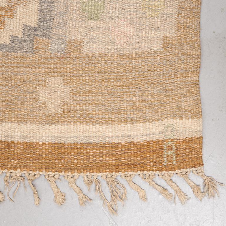 Anna-Johanna Ångström, a carpet, flat weave, ca 240-241,5 x 163,5 cm, signed Å.