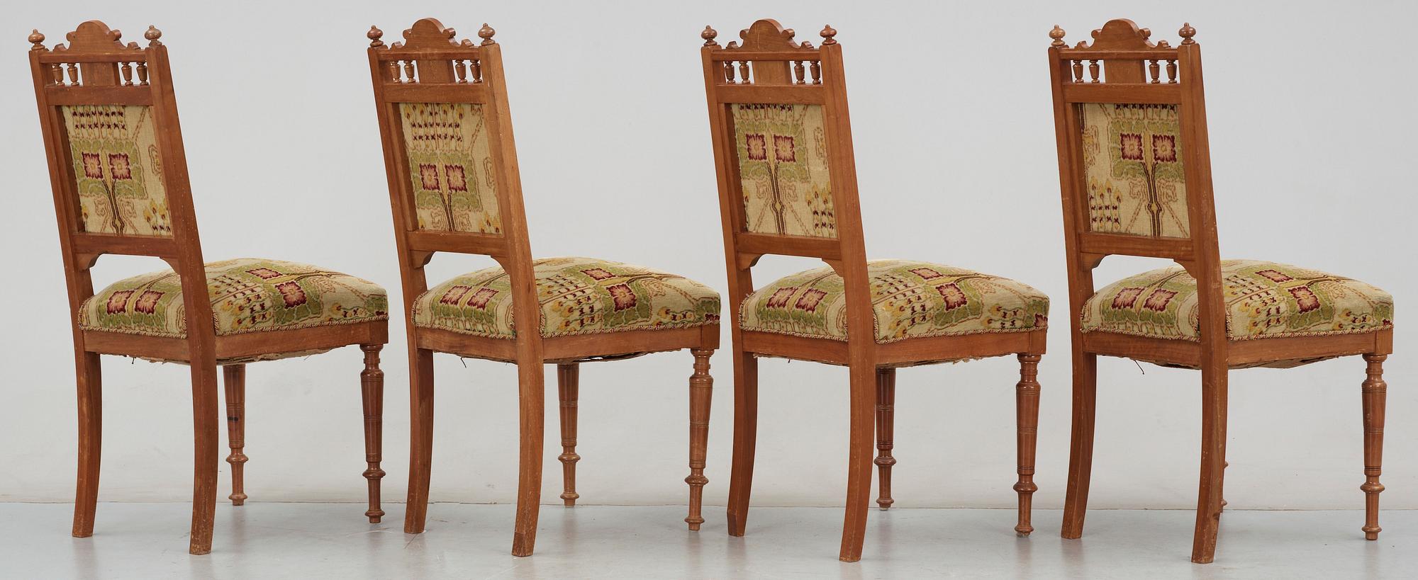 MÖBELGRUPP, 8 delar, nyrenässans, sent 1800-tal.