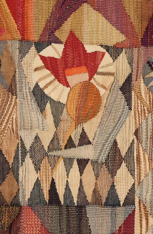 TAPESTRY. "Karneval". Tapestry weave variant (gobelängvariant). 230 x 160,5 cm. Signed AB MMF MR.