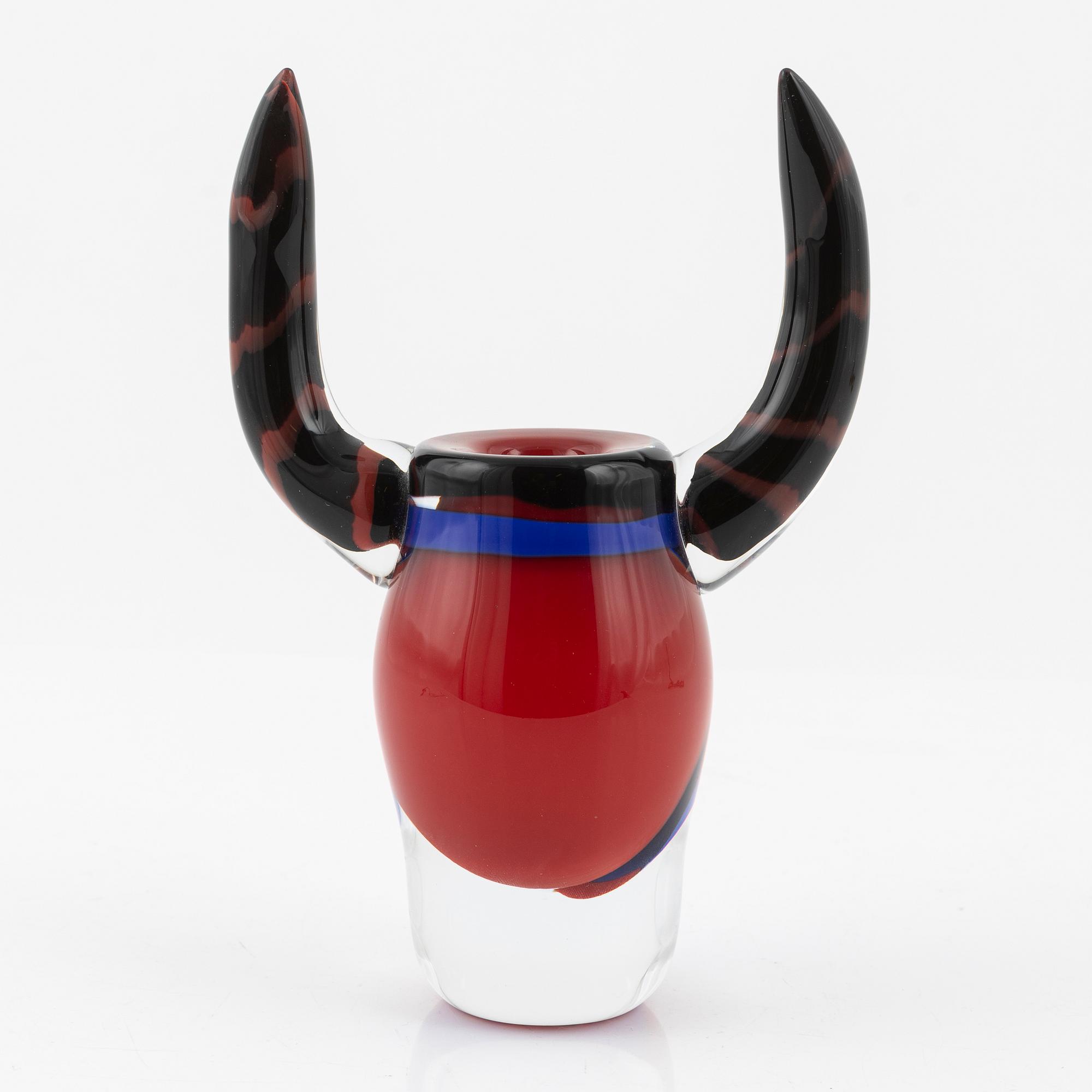 Erik Höglund, skulptur/vas, glas, Strömbergshyttan.