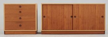 SIDEBOARD OCH BYRÅ, "Öresund" Börge Mogensen. 1960-tal.