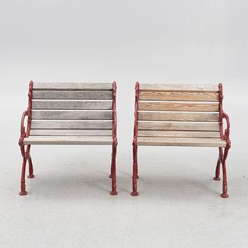 A pair of garden chairs, Näfveqvarns Bruk, 20th Century.