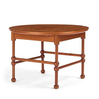 301. Josef Frank, a burled wood veneered top table, model 2126, Svenskt Tenn Sweden, 1950s.