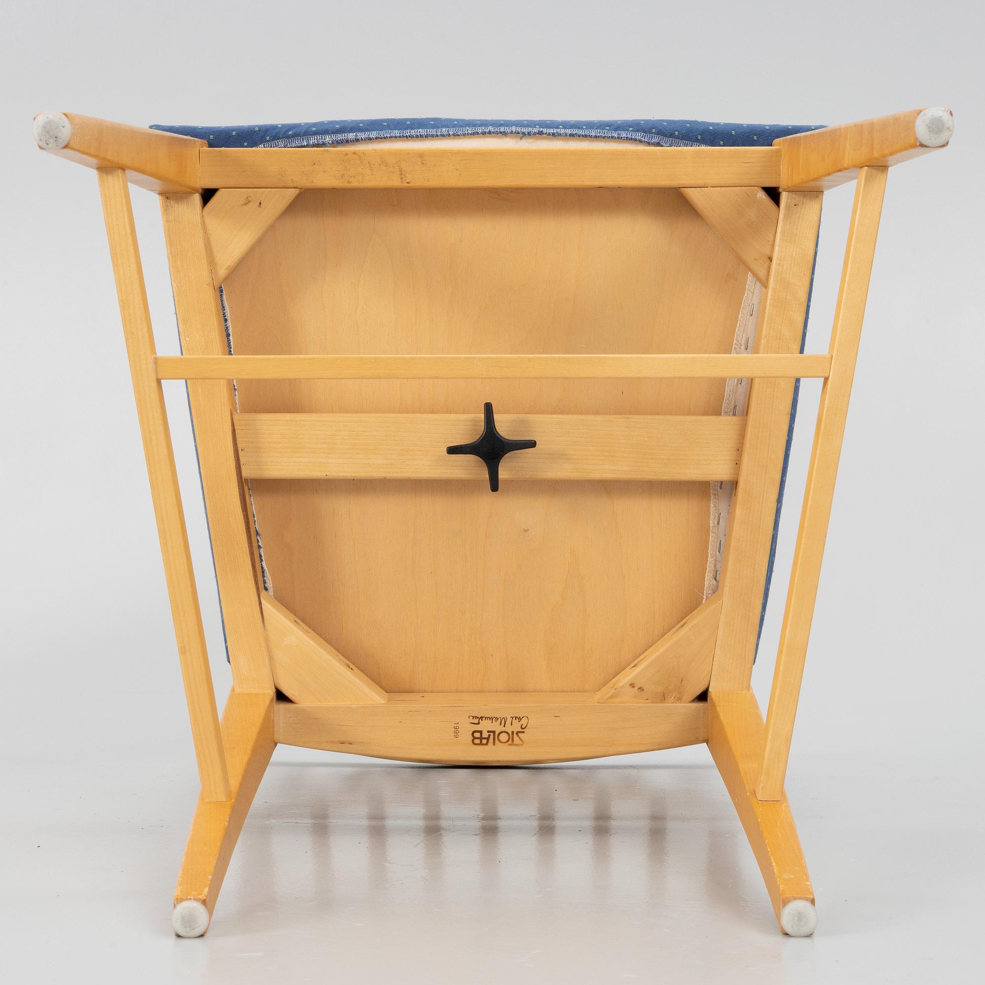 Carl Malmsten, matbord med 4 stol."Vardags", Stolab, 1999.