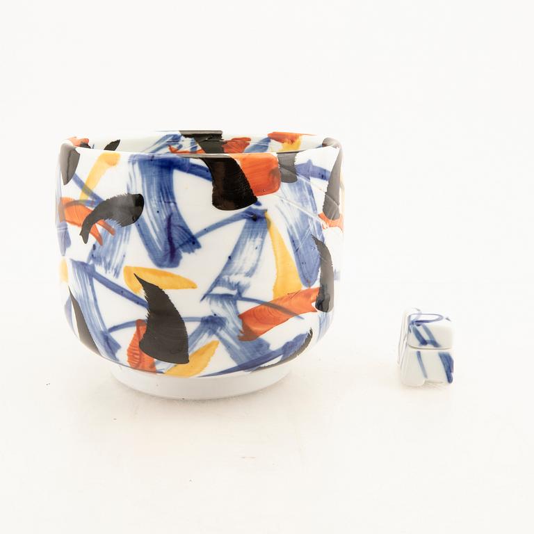 Royal Copenhagen, a signed porcealin bowl and miniature.