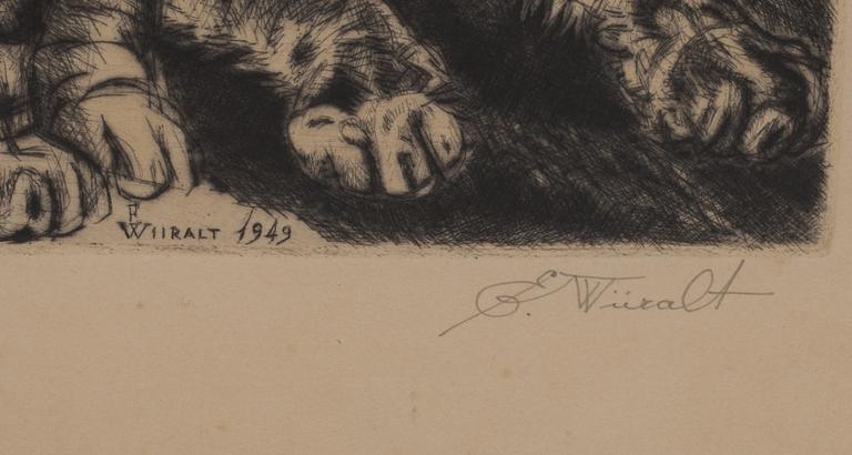 EDUARD WIIRALT, etsning. Numrerad 145/200 Signerad.