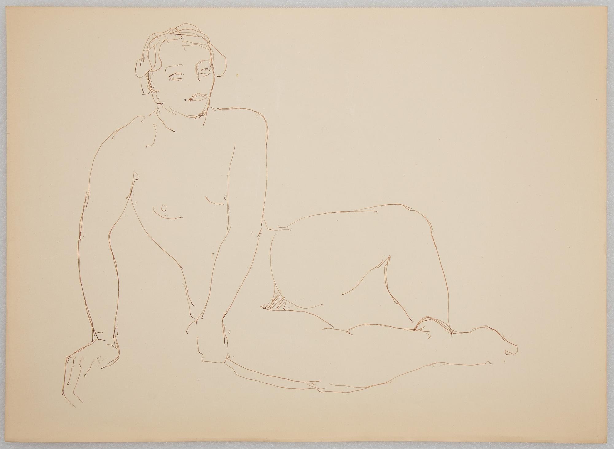 Wilhelm Kåge, modellstudier, fyra stycken, 1930-40-tal.