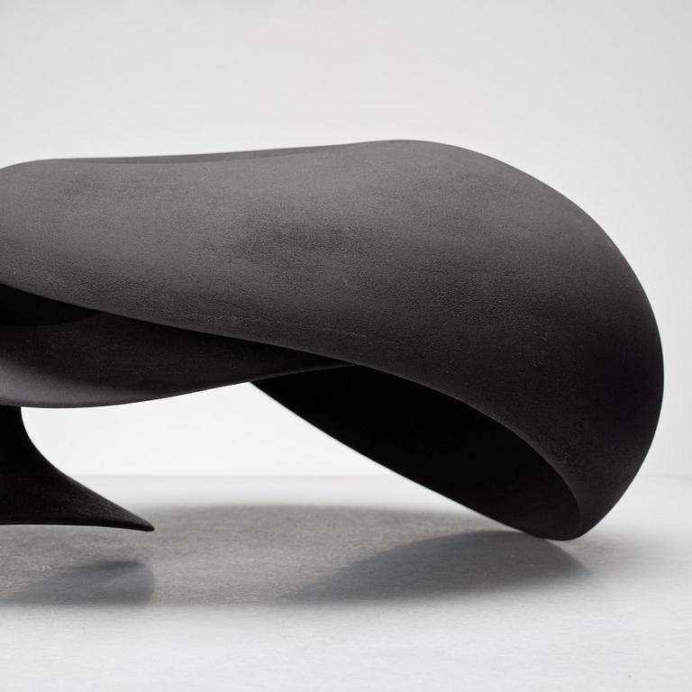 Eva Hild, a black stoneware sculpture "Prolongation", Sweden 2009.