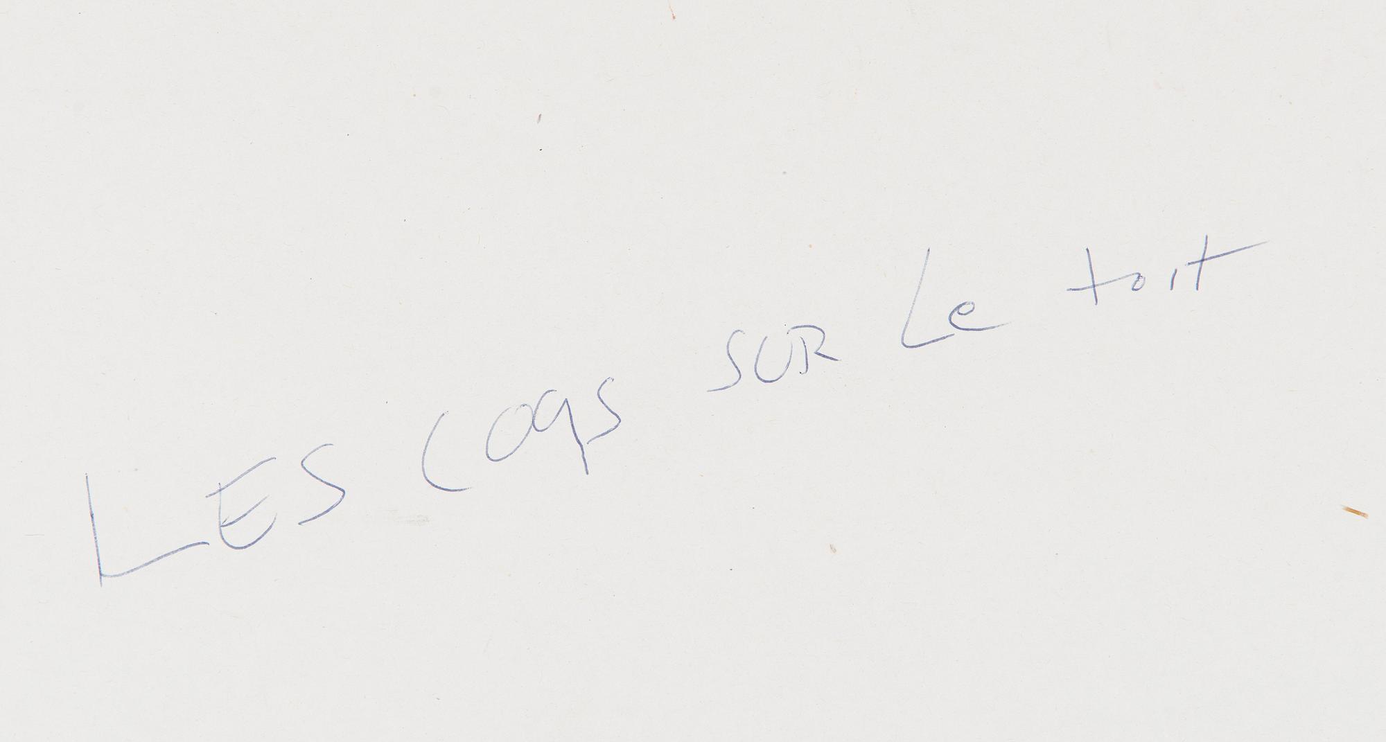 Marc Chagall, "Les coqs sur le toit".