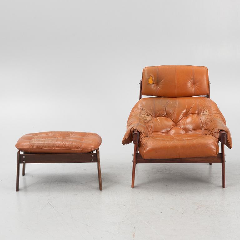 Percival Lafer, armchair with footstool, Lafer MP, Brazil, 1960s/70s.