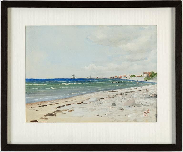 AGNES BÖRJESSON, watercolour, signed AB and dated 1891.