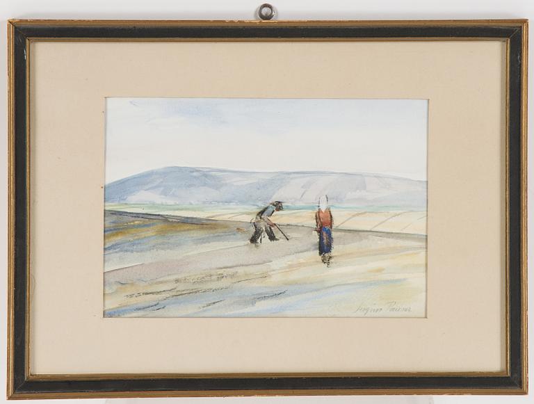 Sergius Pauser, watercolour, signed.