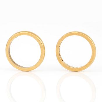 RINGAR, 2 st, Stockholm, 1920, 23K guld.