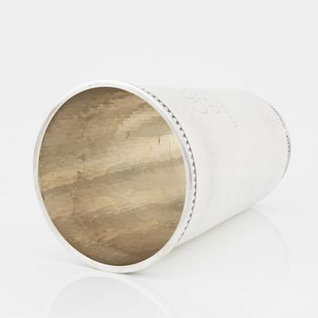 A Swedish silver vase, bearing the mark of Ceson, Gothenburg, 1976.