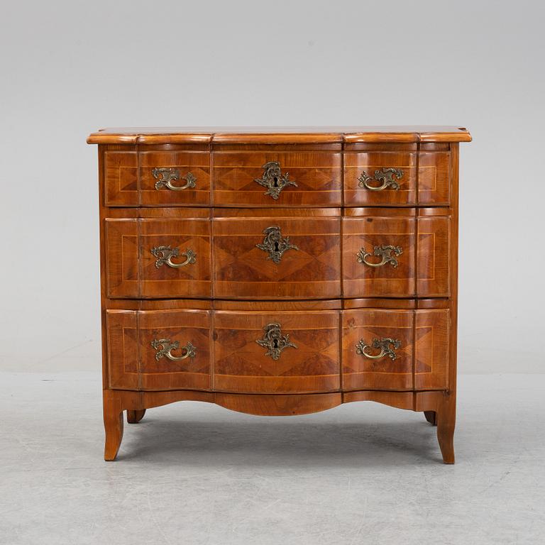 A Northern-European late baroque chest of drawers, mid 18th century.