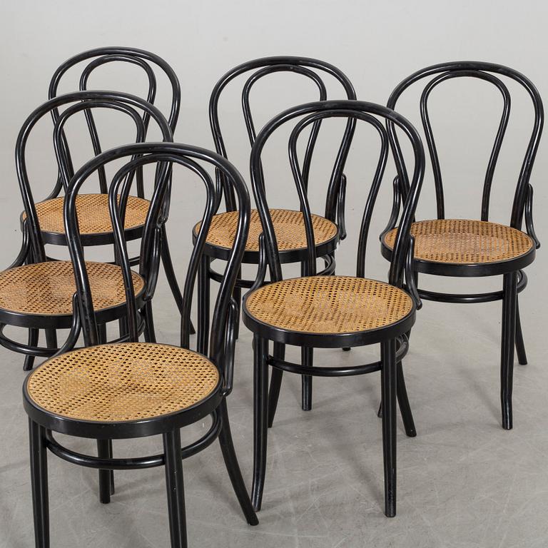 A SET OF SIX BENTWOOD CHAIRS SECOND HALF OF 20TH CENTURY,