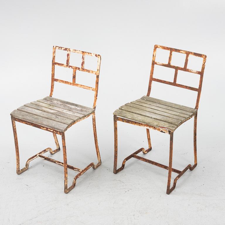 Carl Hörvik, a pair of garden chairs, possibly manufactured by Thulins vagnfabrik, Skillingaryd.