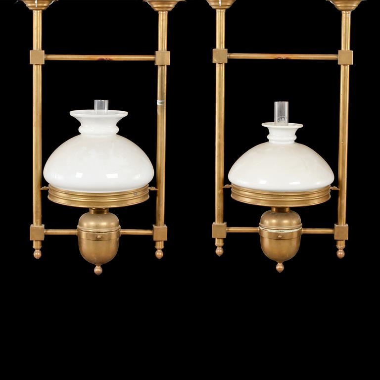 FARTYGSLAMPOR, ett par, jugend, 1900-talets första del, höjd 78 cm.