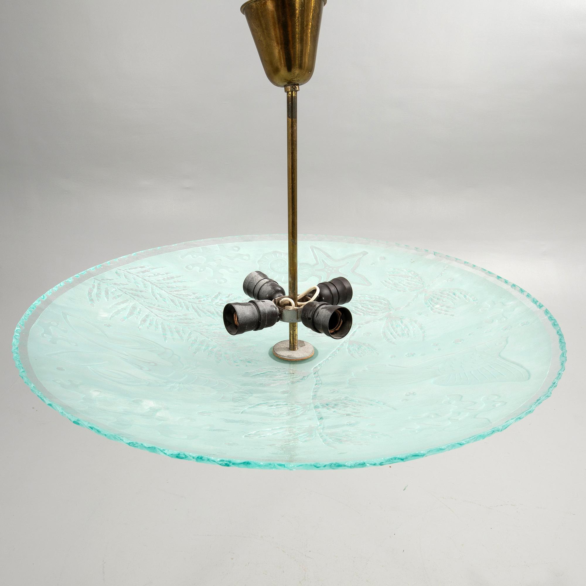 Ceiling lamp, Swedish Modern, Glössner, 1940s.