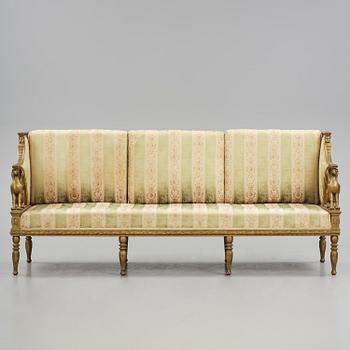 A late Gustavian sofa attributed to E. Ståhl (master in Stockholm 1794-1820).