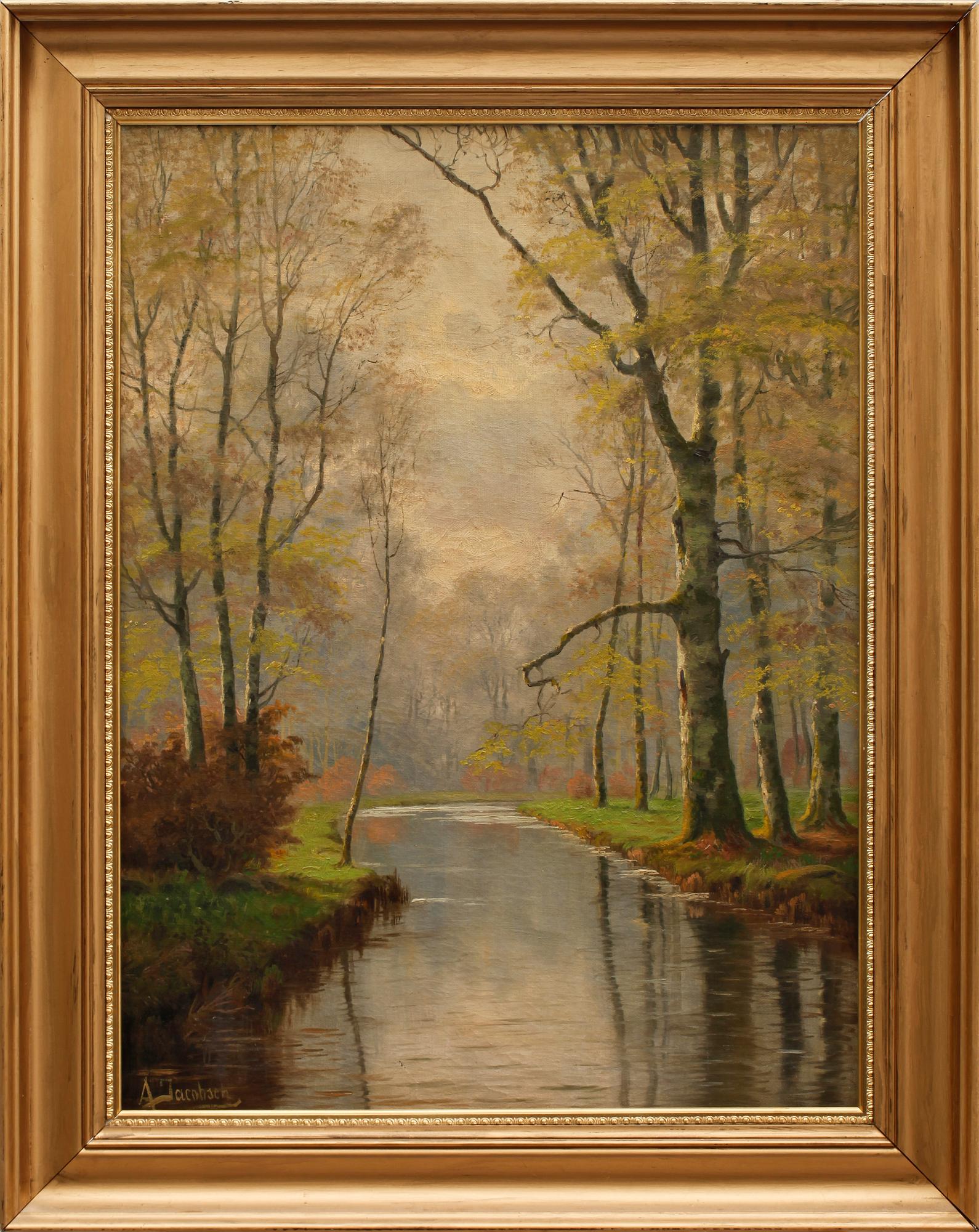 AUGUST JACOBSEN, olja på duk, sign.