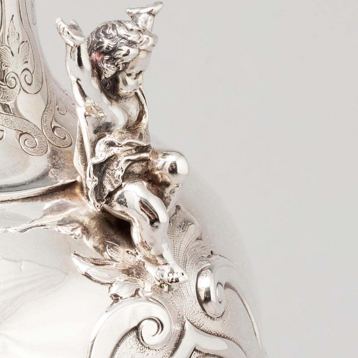 Joseph Angle, vinkanna, silver, London 1860.