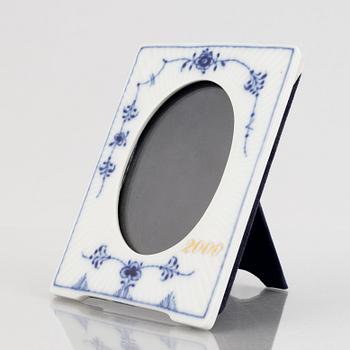A 'Blue Fluted Plain' porcelain frame, Royal Copenhagen.