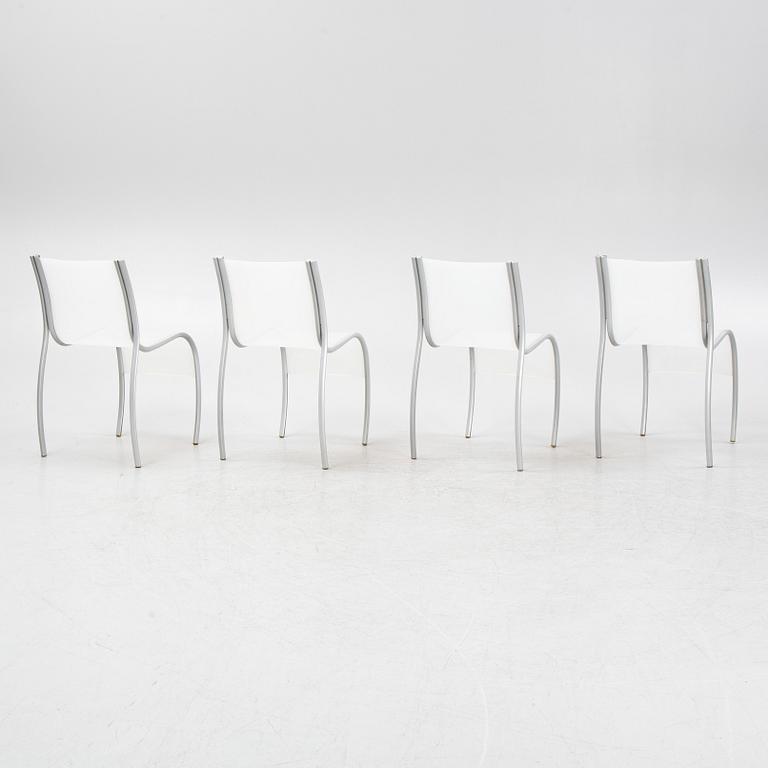 Ron Arad, a set of four 'Fantastic Plastic Elastic' chairs, Kartell, Italy.