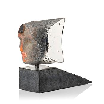 111. Bertil Vallien, 'Janus', a unique glass sculpture, Kosta Boda, Sweden.